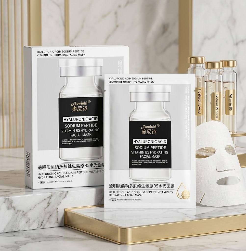 Aonishi Hyaluronic Acid Sodium Peptide Vitamin B5 Hydrating Facial Mask